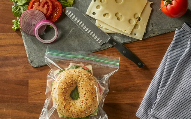 Zipper Seal Sandwich Bags with Grip N Seal Technology